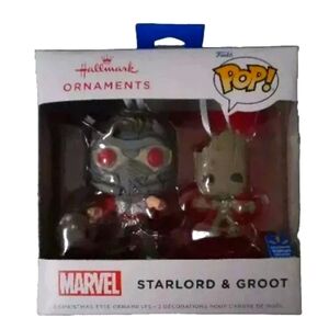 New In Box Hallmark Funko Ornament Guardians of the Galaxy Starlord and Groot